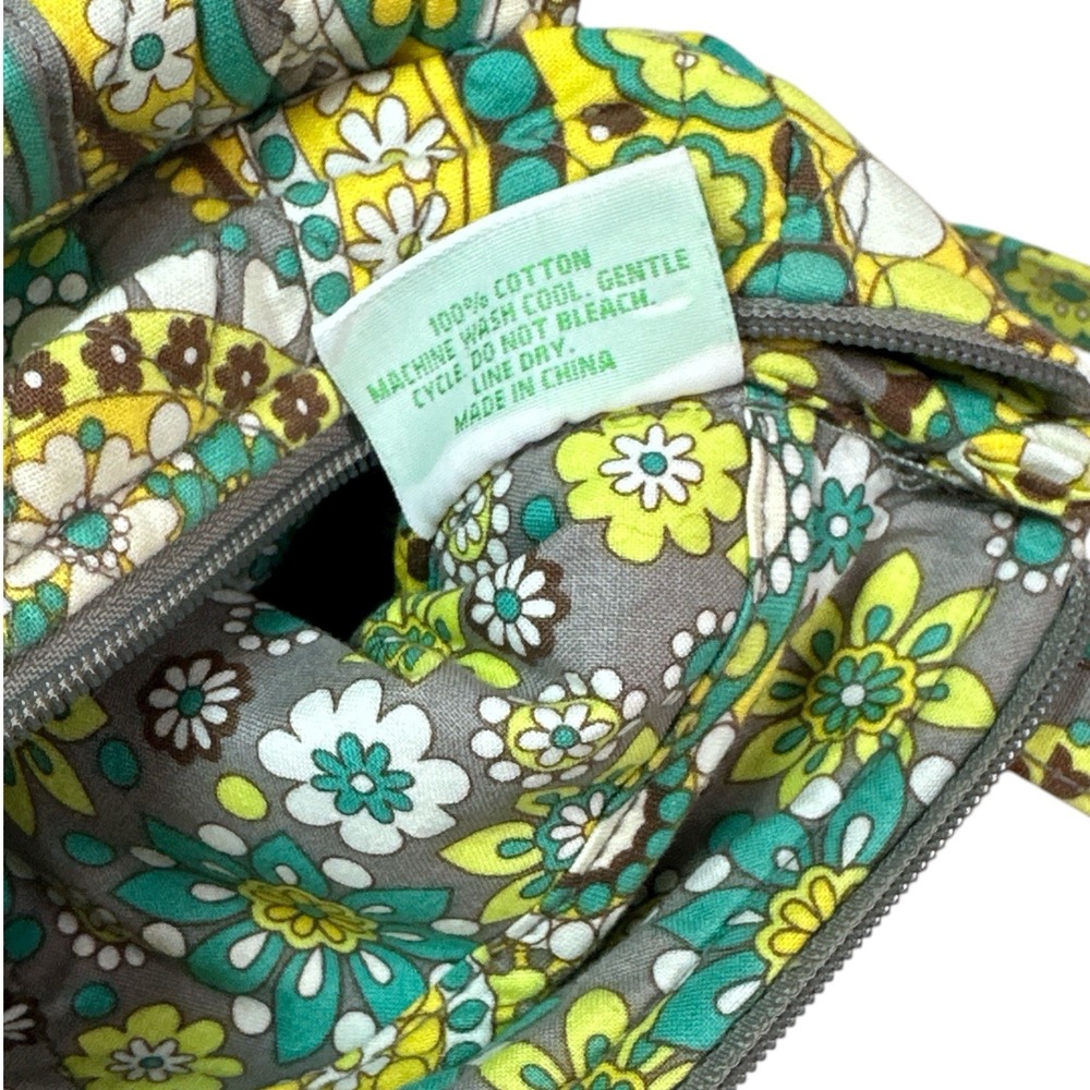 Vera Bradley Lizzy Crossbody Bag Purse Lemon Parfait Retired Paisley Floral - Picture 11 of 12